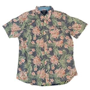 Chubbies Men's Size L Floral Hawaiian Stretch Short Sleeve Button Down Shirt